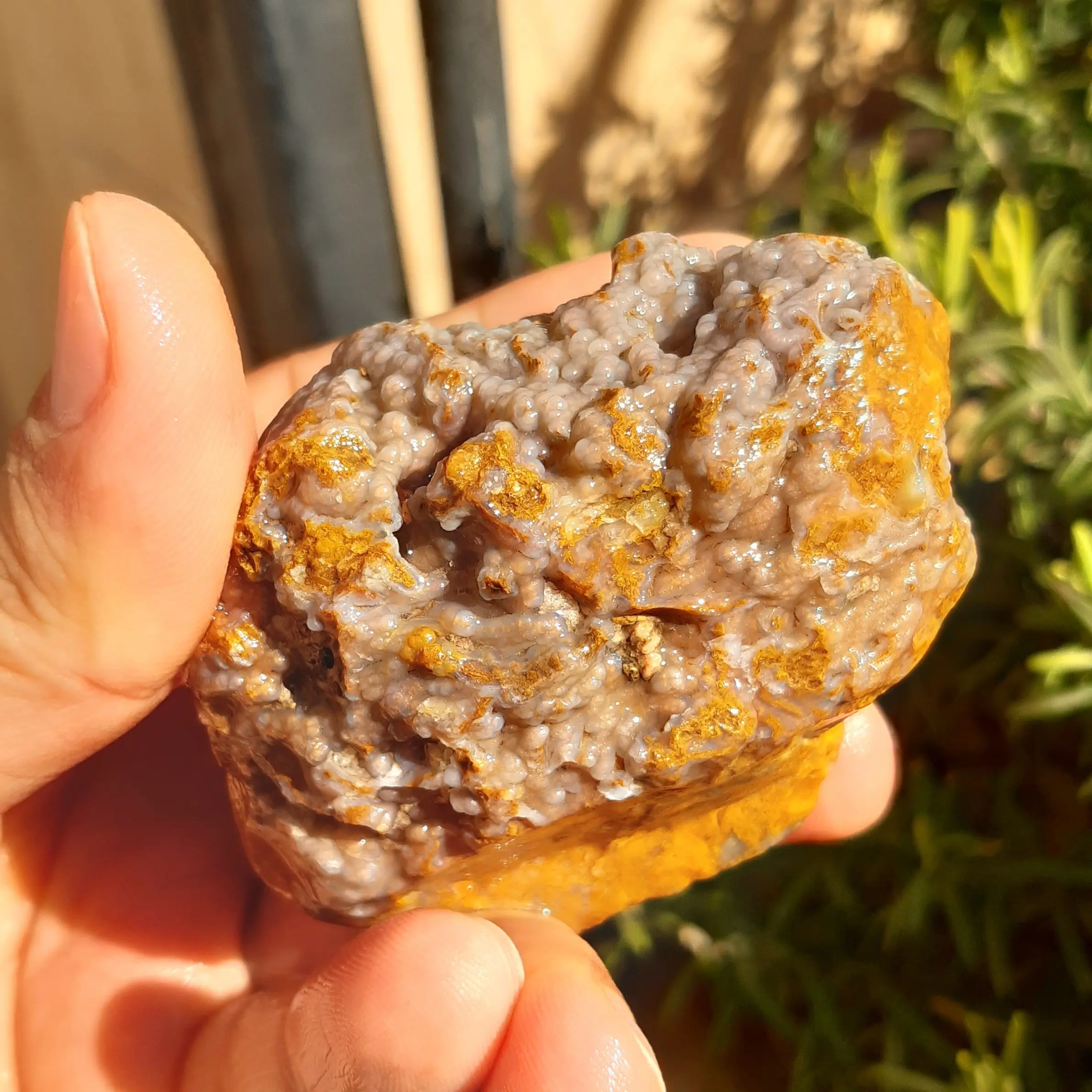 سنگ راف عقیق شجر خزه ای با سطح خوشه انگوری خاص و متفاوت برش نخورده  با قابلیت ساخت نگین